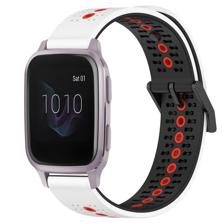 For Garmin Venu SQ 20mm Tricolor Breathable Silicone Watch Band
