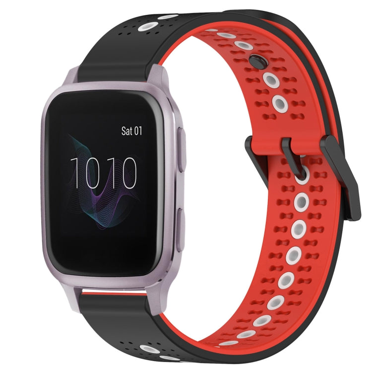 For Garmin Venu SQ 20mm Tricolor Breathable Silicone Watch Band
