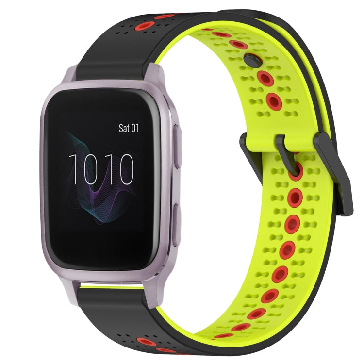 For Garmin Venu SQ 20mm Tricolor Breathable Silicone Watch Band