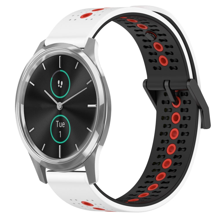 For Garminmove Luxe 20mm Tricolor Breathable Silicone Watch Band