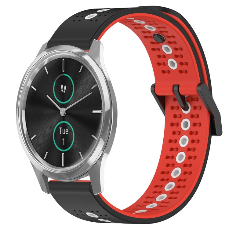 For Garminmove Luxe 20mm Tricolor Breathable Silicone Watch Band