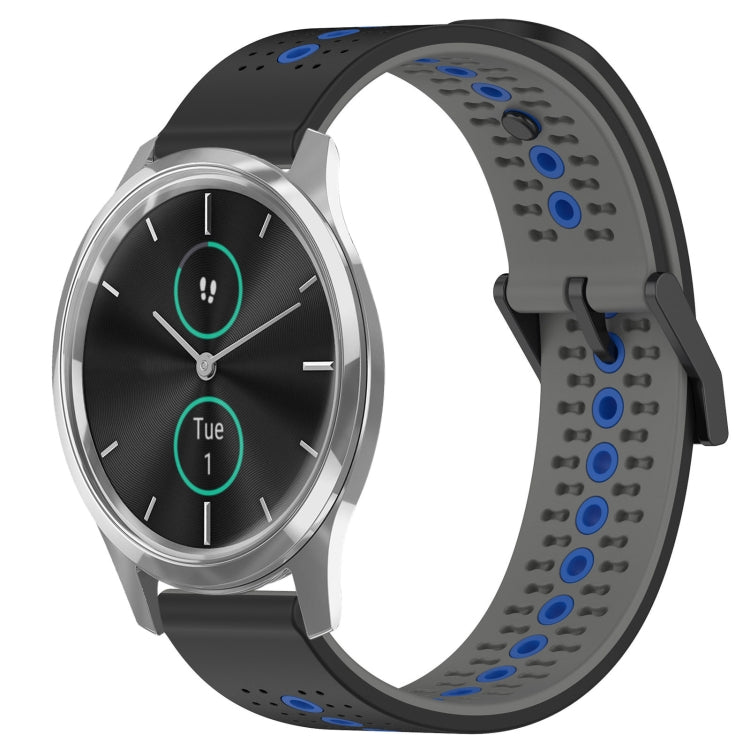 For Garminmove Luxe 20mm Tricolor Breathable Silicone Watch Band