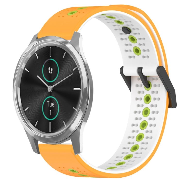 For Garminmove Luxe 20mm Tricolor Breathable Silicone Watch Band