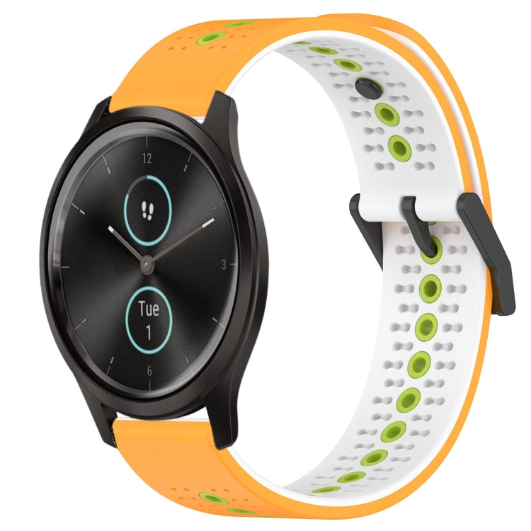 For Garmin Garminmove Style 20mm Tricolor Breathable Silicone Watch Band