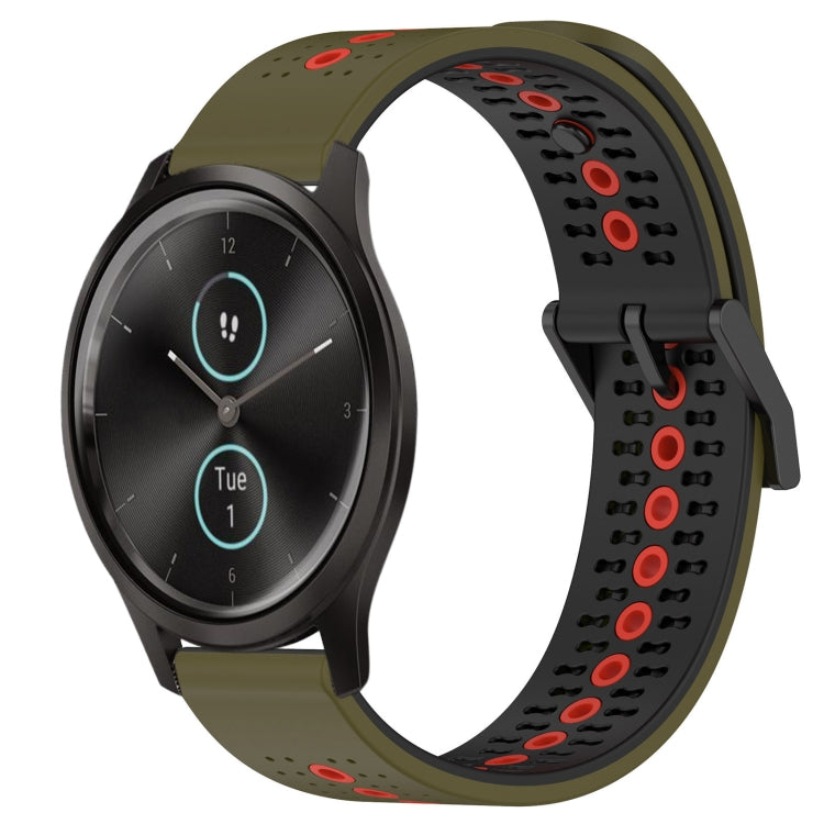 For Garmin Garminmove Style 20mm Tricolor Breathable Silicone Watch Band