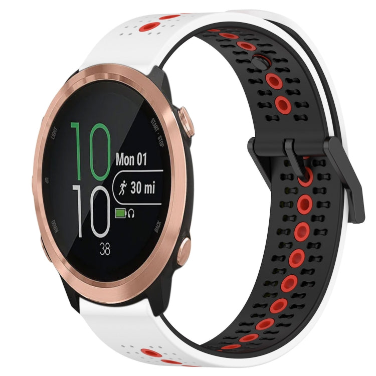 For Garmin Forerunner 645 Music 20mm Tricolor Breathable Silicone Watch Band