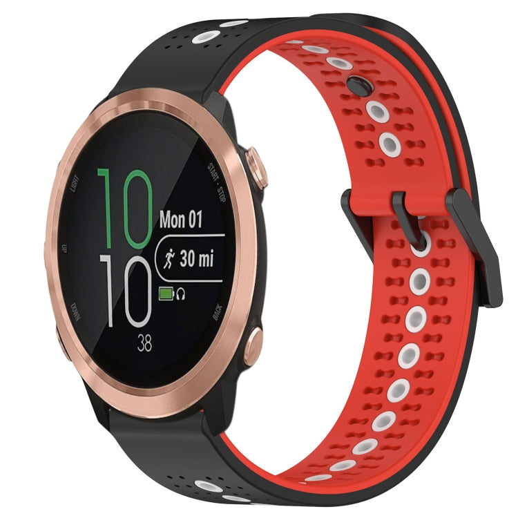For Garmin Forerunner 645 Music 20mm Tricolor Breathable Silicone Watch Band