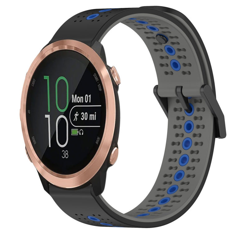 For Garmin Forerunner 645 Music 20mm Tricolor Breathable Silicone Watch Band