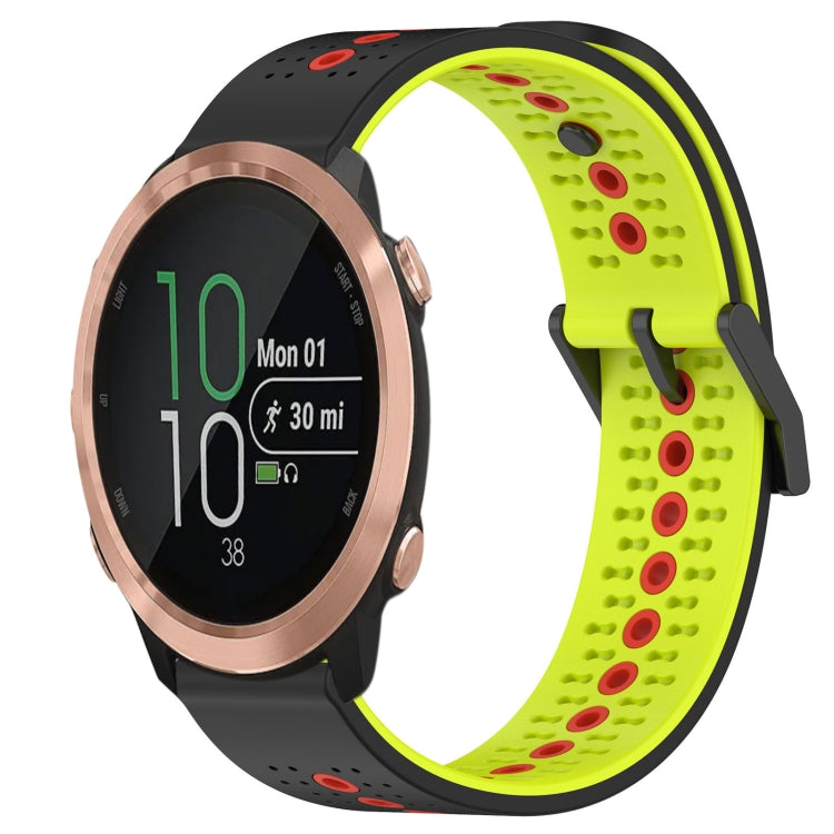 For Garmin Forerunner 645 Music 20mm Tricolor Breathable Silicone Watch Band