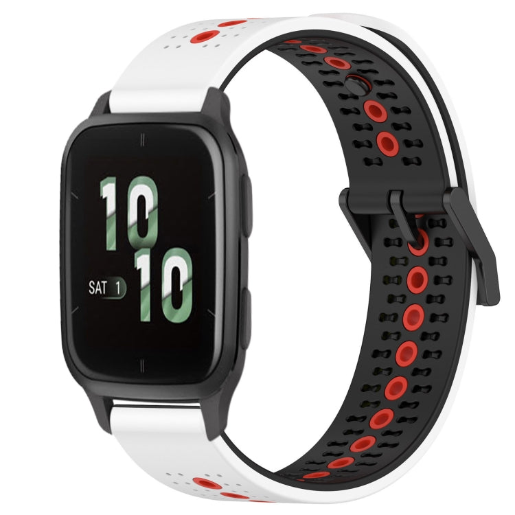 For Garmin Forerunner Sq2 20mm Tricolor Breathable Silicone Watch Band