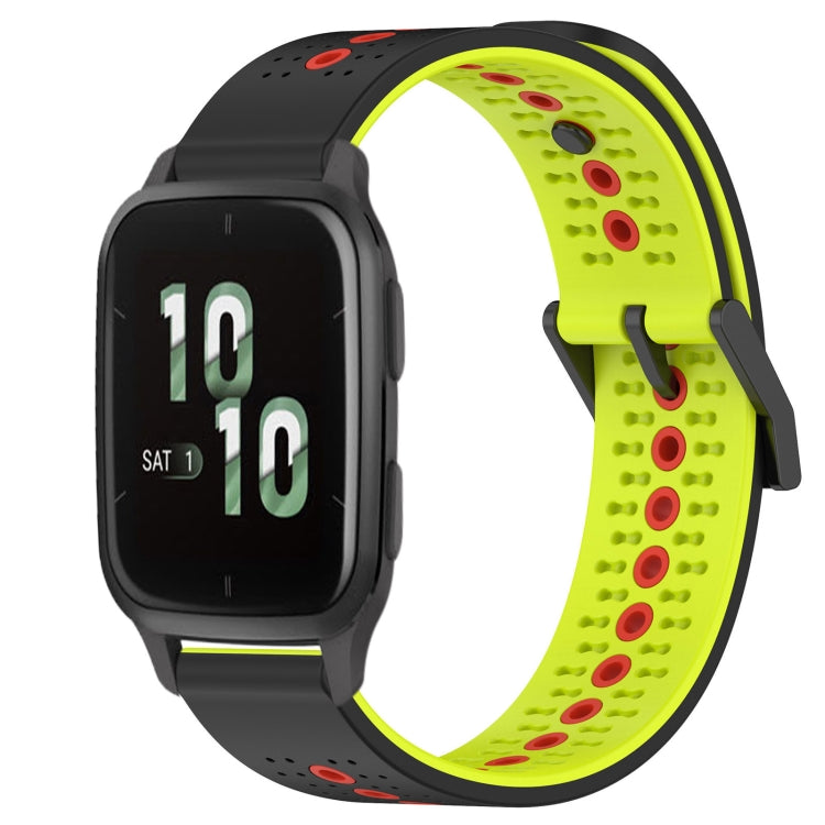 For Garmin Forerunner Sq2 20mm Tricolor Breathable Silicone Watch Band