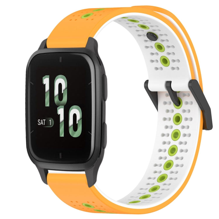 For Garmin Forerunner Sq2 20mm Tricolor Breathable Silicone Watch Band