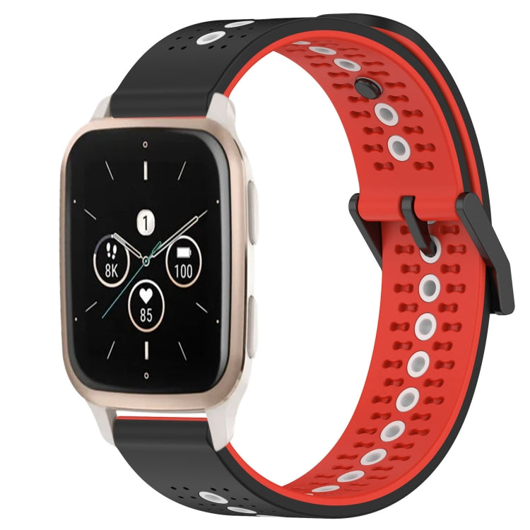 For Garmin Forerunner Sq2 Music 20mm Tricolor Breathable Silicone Watch Band