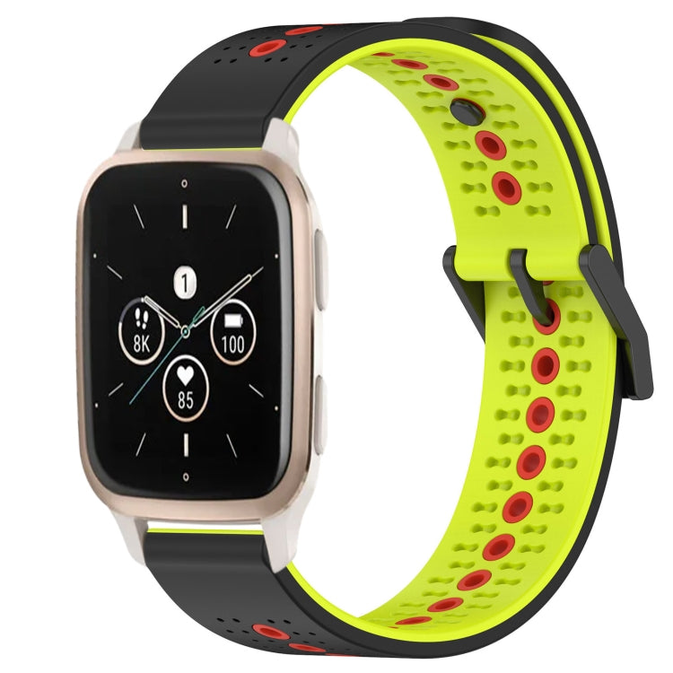 For Garmin Forerunner Sq2 Music 20mm Tricolor Breathable Silicone Watch Band