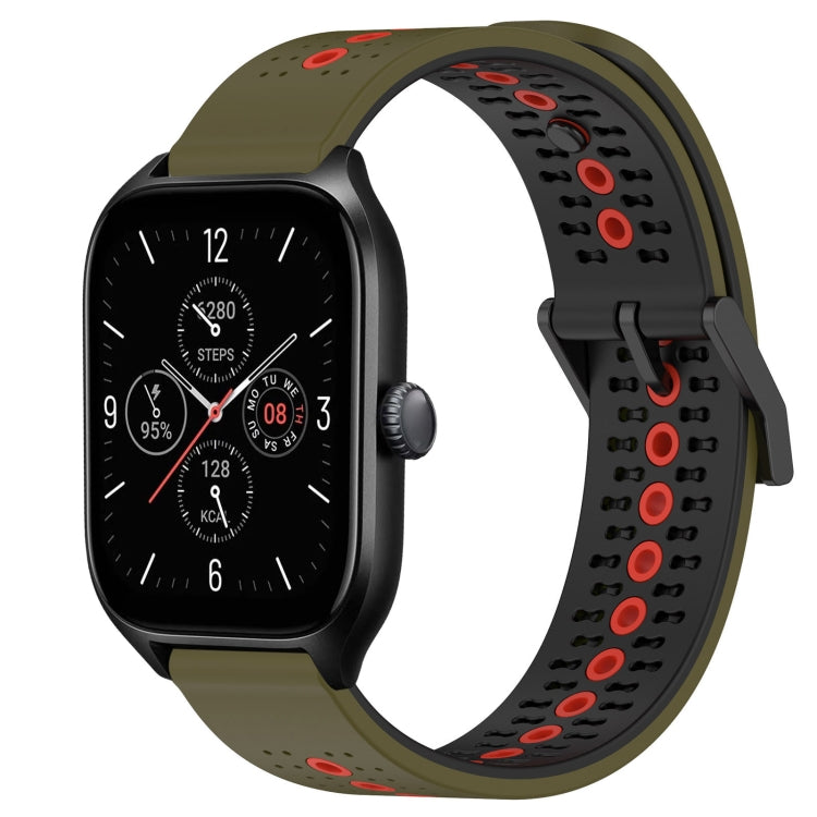 For Amazfit GTS 4 20mm Tricolor Breathable Silicone Watch Band