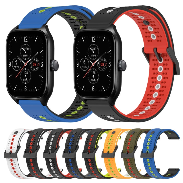 For Amazfit GTS 4 20mm Tricolor Breathable Silicone Watch Band