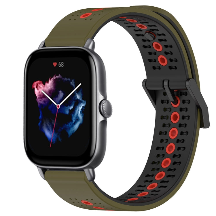 For Amazfit GTS 3 20mm Tricolor Breathable Silicone Watch Band