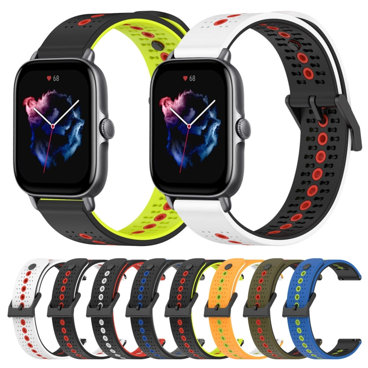 For Amazfit GTS 3 20mm Tricolor Breathable Silicone Watch Band