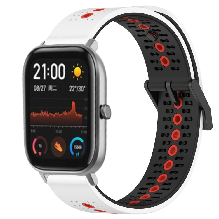 For Amazfit GTS 20mm Tricolor Breathable Silicone Watch Band