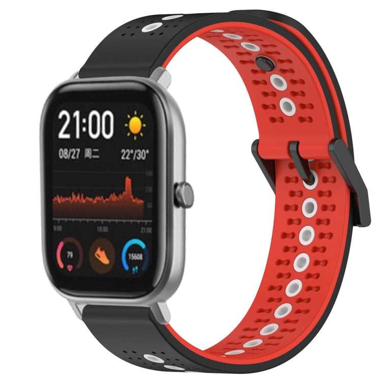 For Amazfit GTS 20mm Tricolor Breathable Silicone Watch Band