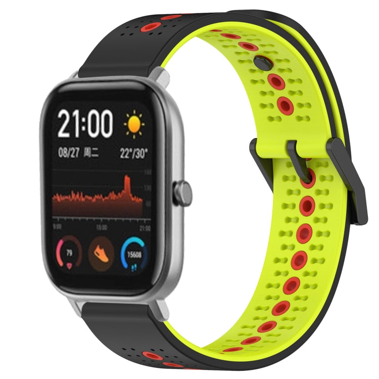 For Amazfit GTS 20mm Tricolor Breathable Silicone Watch Band