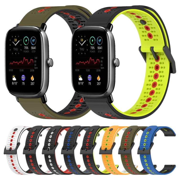 For Amazfit GTS 4 Mini 20mm Tricolor Breathable Silicone Watch Band