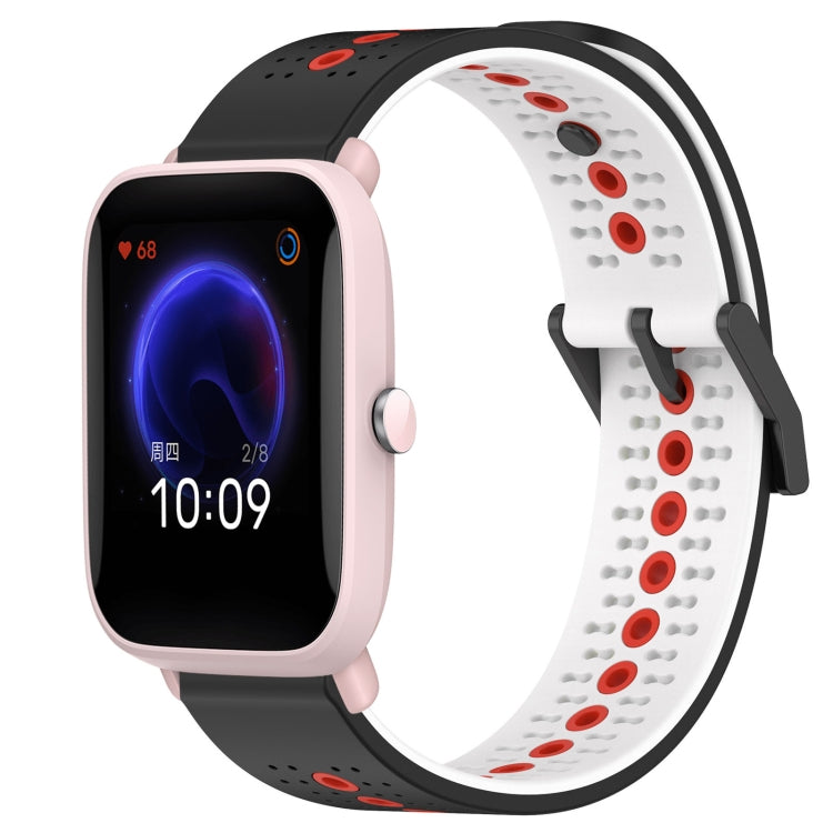 For Amazfit Pop Pro 20mm Tricolor Breathable Silicone Watch Band