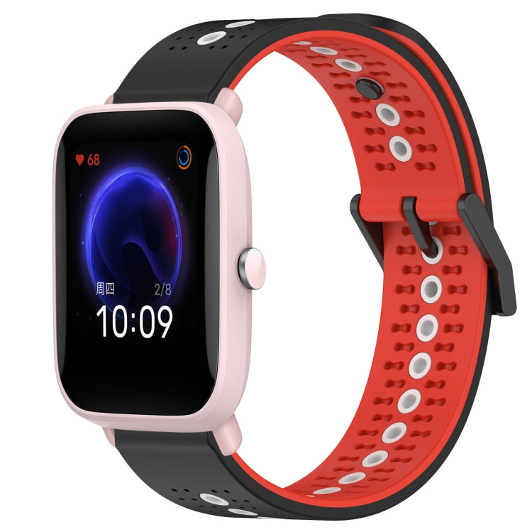For Amazfit Pop Pro 20mm Tricolor Breathable Silicone Watch Band