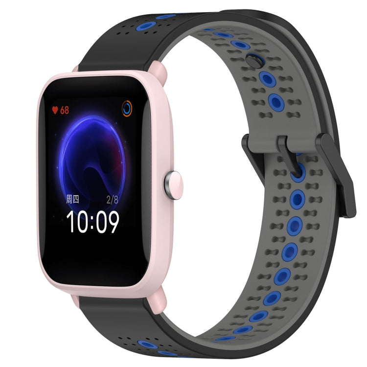 For Amazfit Pop Pro 20mm Tricolor Breathable Silicone Watch Band