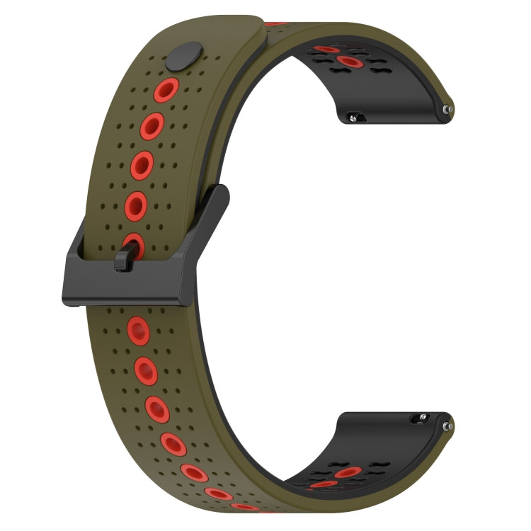 For Amazfit Pop Pro 20mm Tricolor Breathable Silicone Watch Band