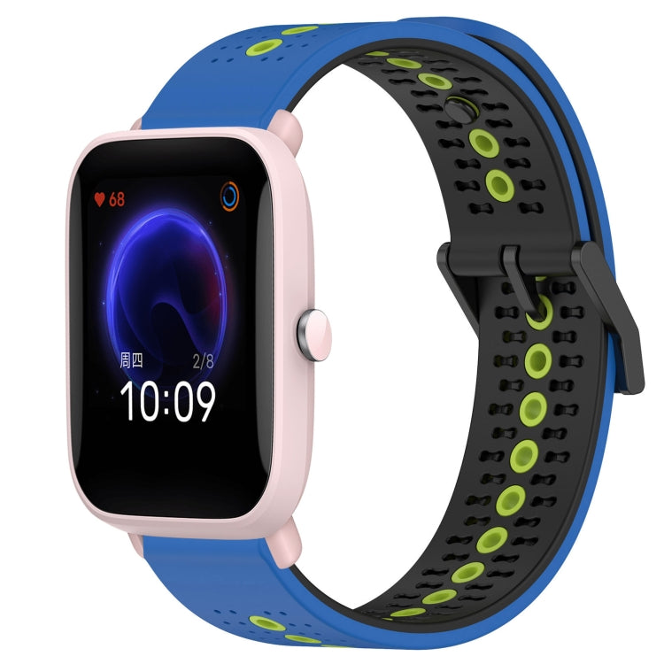 For Amazfit Pop Pro 20mm Tricolor Breathable Silicone Watch Band
