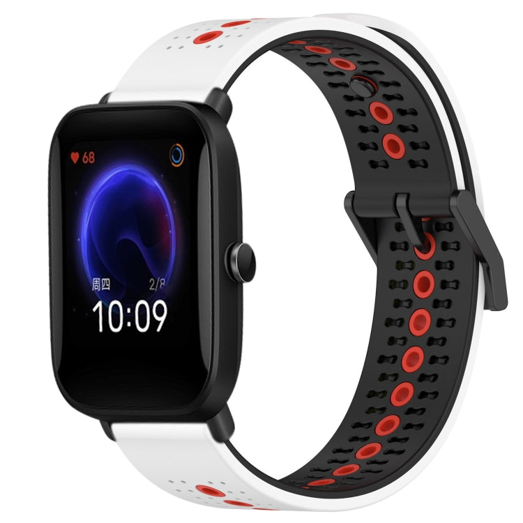 For Amazfit Pop 20mm Tricolor Breathable Silicone Watch Band