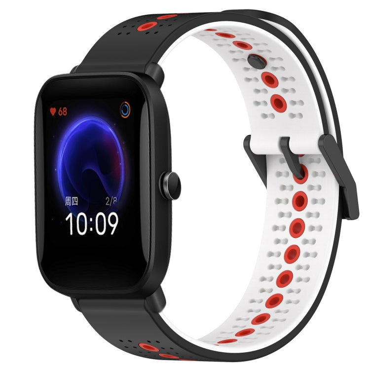 For Amazfit Pop 20mm Tricolor Breathable Silicone Watch Band