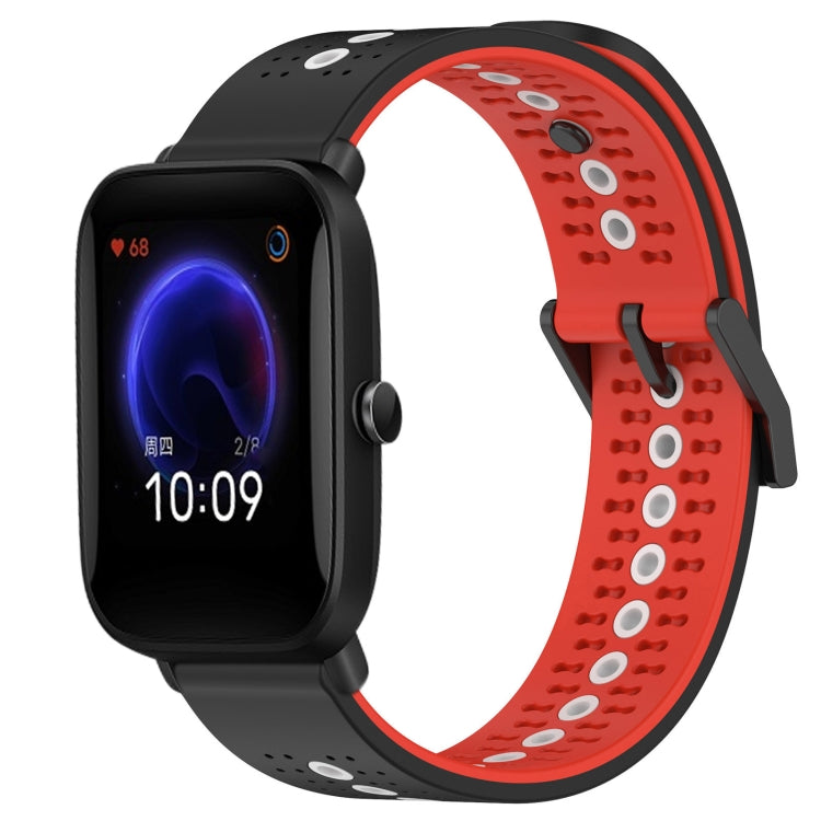 For Amazfit Pop 20mm Tricolor Breathable Silicone Watch Band