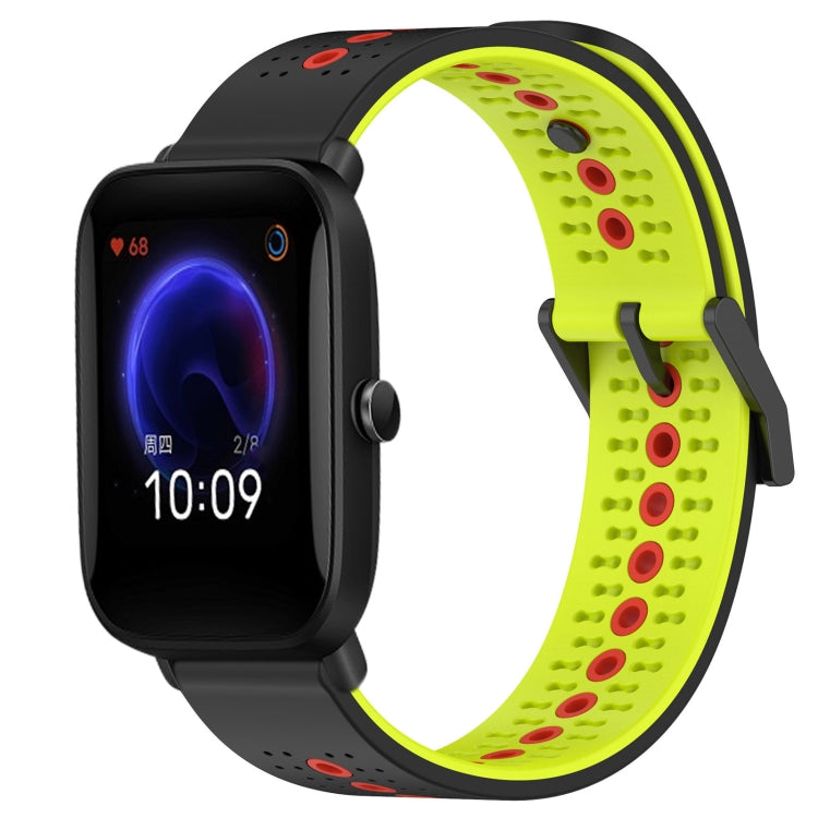 For Amazfit Pop 20mm Tricolor Breathable Silicone Watch Band