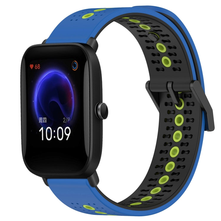 For Amazfit Pop 20mm Tricolor Breathable Silicone Watch Band