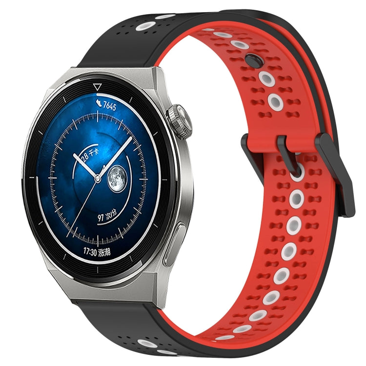 For Huawei Watch GT3 Pro 46mm 22mm Tricolor Breathable Silicone Watch Band