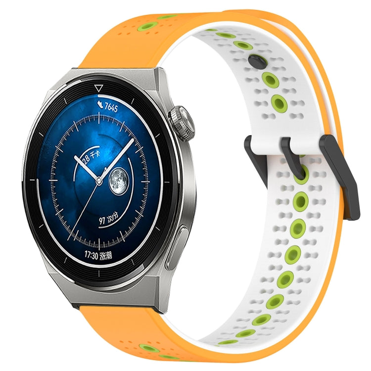 For Huawei Watch GT3 Pro 46mm 22mm Tricolor Breathable Silicone Watch Band