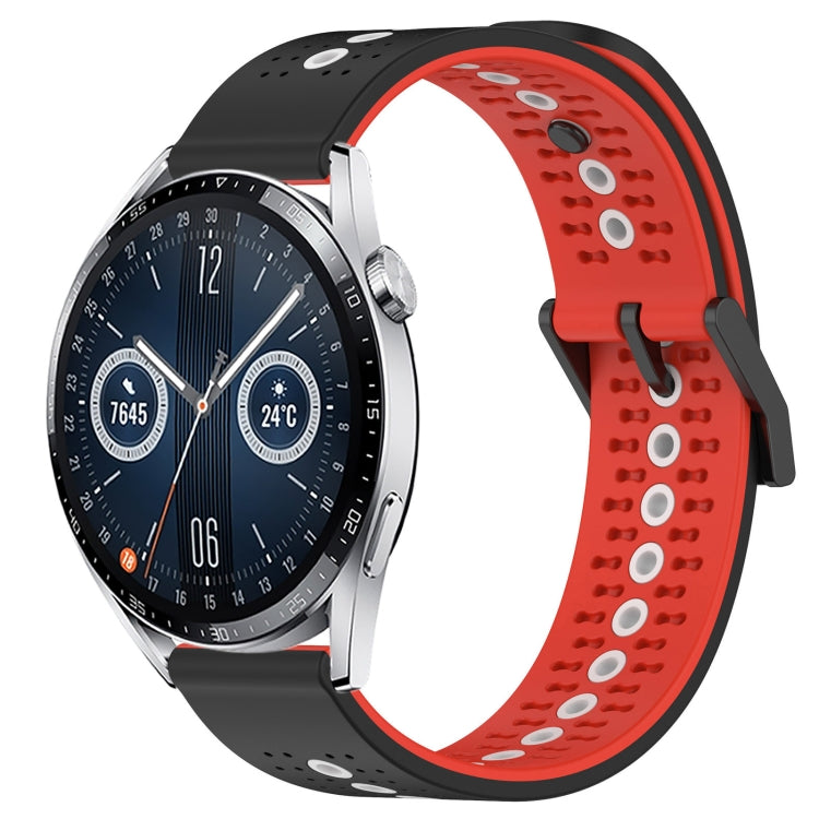 For Huawei Watch GT3 46mm 22mm Tricolor Breathable Silicone Watch Band