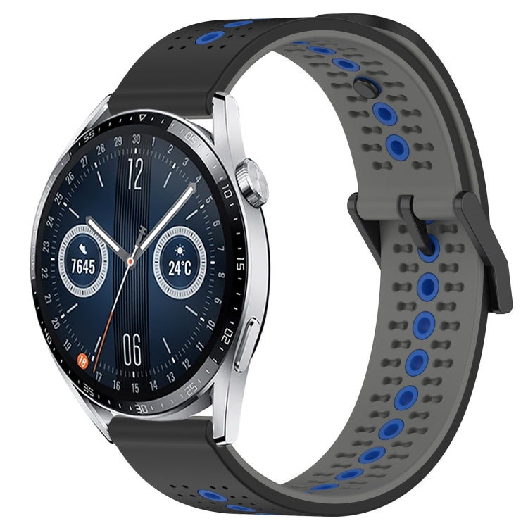 For Huawei Watch GT3 46mm 22mm Tricolor Breathable Silicone Watch Band