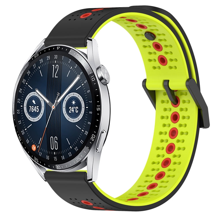 For Huawei Watch GT3 46mm 22mm Tricolor Breathable Silicone Watch Band
