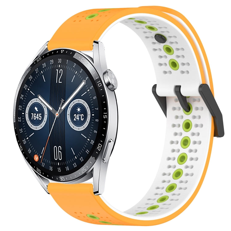 For Huawei Watch GT3 46mm 22mm Tricolor Breathable Silicone Watch Band