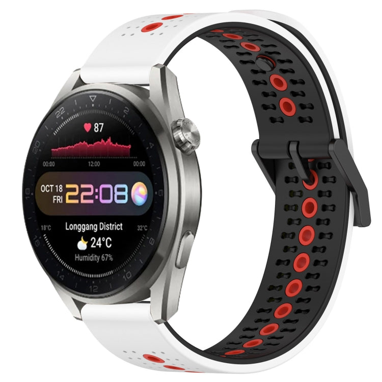 For Huawei Watch 3 Pro New 22mm Tricolor Breathable Silicone Watch Band