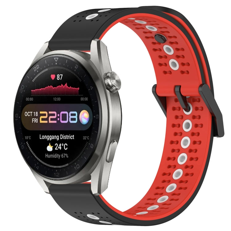 For Huawei Watch 3 Pro New 22mm Tricolor Breathable Silicone Watch Band