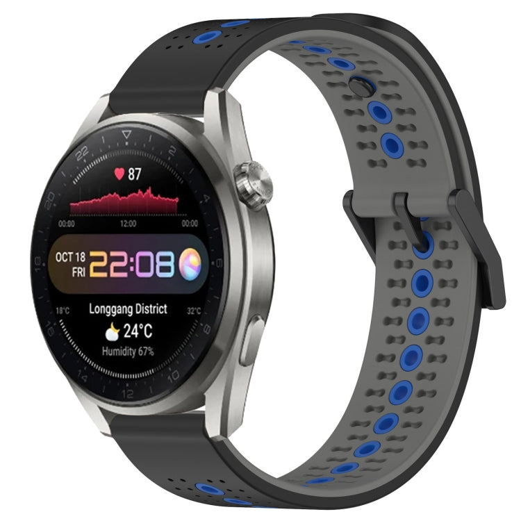 For Huawei Watch 3 Pro New 22mm Tricolor Breathable Silicone Watch Band