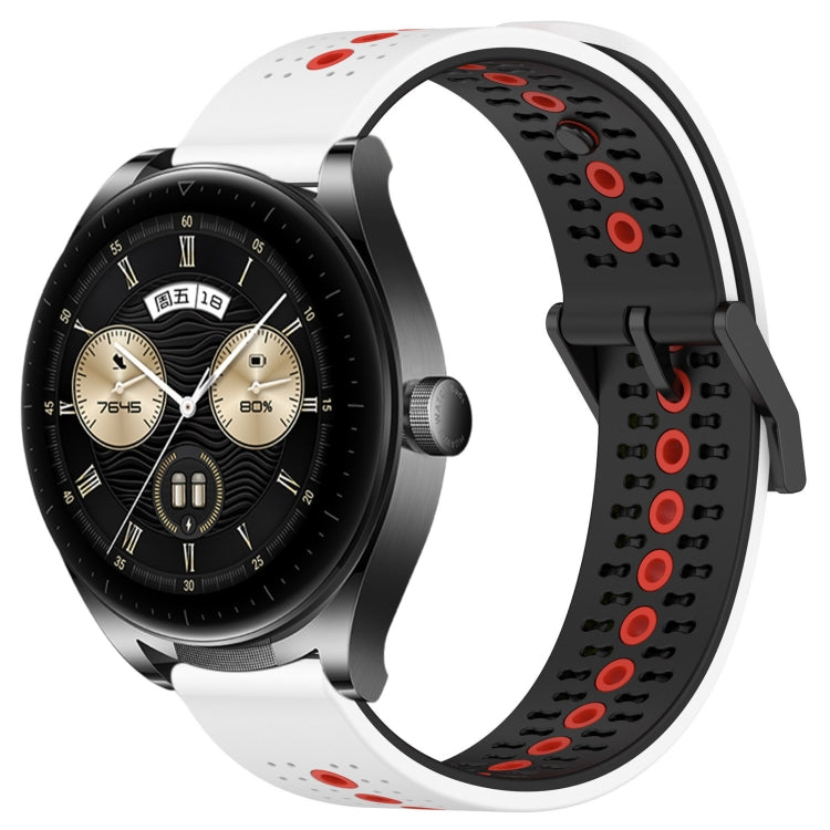 For Huawei Watch Buds 22mm Tricolor Breathable Silicone Watch Band
