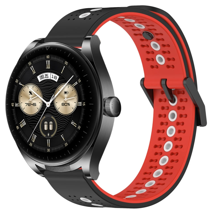 For Huawei Watch Buds 22mm Tricolor Breathable Silicone Watch Band