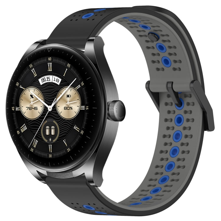 For Huawei Watch Buds 22mm Tricolor Breathable Silicone Watch Band