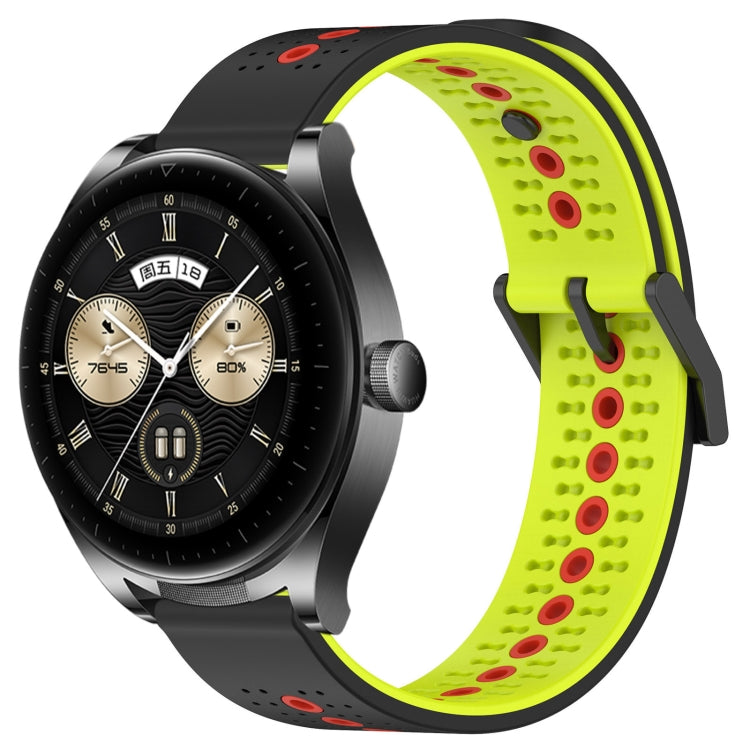 For Huawei Watch Buds 22mm Tricolor Breathable Silicone Watch Band