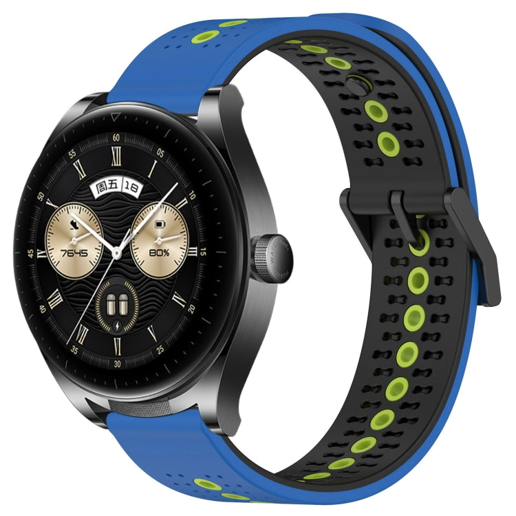 For Huawei Watch Buds 22mm Tricolor Breathable Silicone Watch Band
